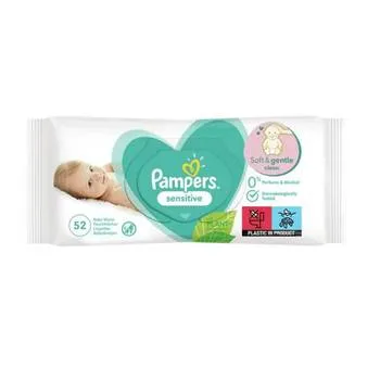 Servetele umede Sensitive, 52 bucati, Pampers