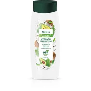 Sampon cu avocado si lapte de migdale Natural, 400ml, Aroma