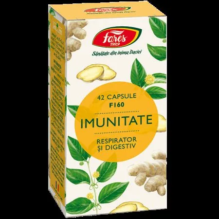 Supliment alimentar Imunitate Respirator si Digestiv, F160, 42 capsule, Fares