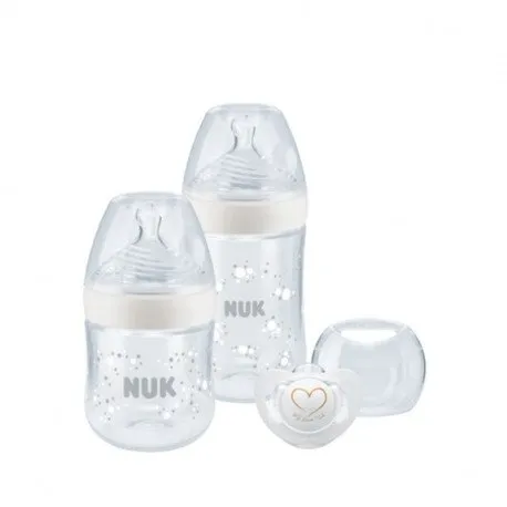 NUK Set Starter Nature Sense cu controlul temperaturii, alb