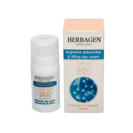 Crema BB de zi antirid si lifting cu argireline, 30 g, Herbagen