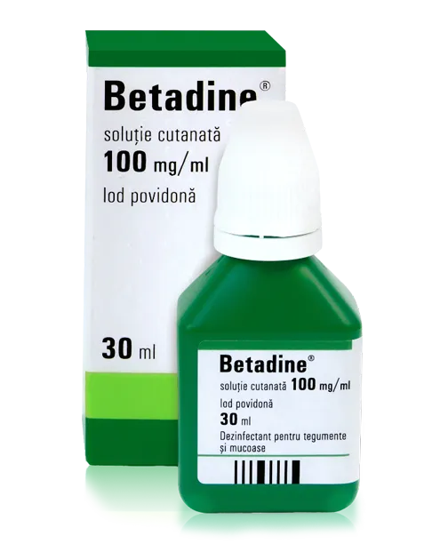 Betadine solutie, 30 ml, Egis Pharmaceuticals