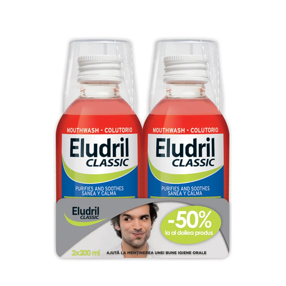 Pachet Eludril Apa de Gura 500ml -50% reducere al 2-lea produs