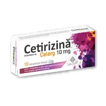 Cetirizina 10mg, 10 comprimate filmate, AC Helcor