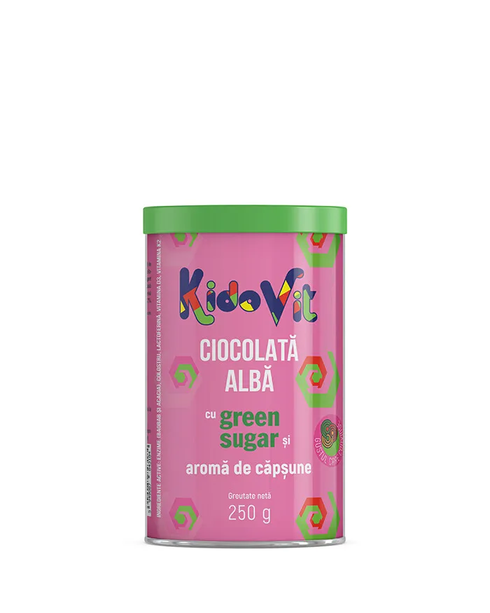 KIDOVIT CIOCOLATA ALBA CAPSUNE 250G CUTIE METALICA