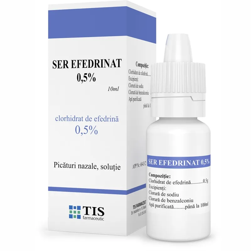 Ser efedrinat,picaturi nazale 0.5% ,10 ml