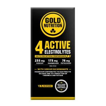 4 Active Electrolytes, 10 plicuri, Gold Nutrition