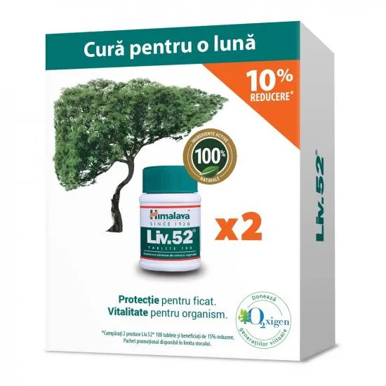 Pachet 2 x Liv 52 100 comprimate - 10% reducere -Himalaya