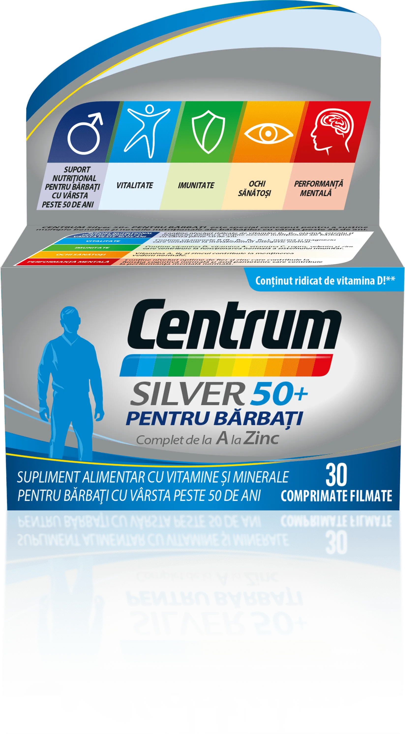 Centrum Silver 50+ pentru barbati x 30 comprimate (GlaxoSmithKline)