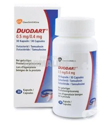 DUODART 0,5mg/0,4mg x 30 CAPS. 0,5mg/0,4mg GLAXOSMITHKLINE (GSK
