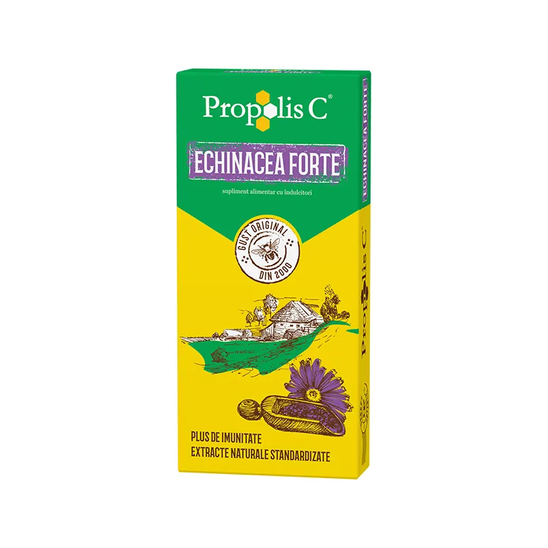 Propolis C+echinaceea forte,30 comprimate,Fiterman