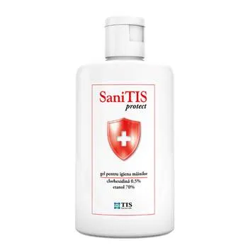 Gel pentru igiena mainilor SaniTIS Protect, 60ml, Tis Farmaceutic