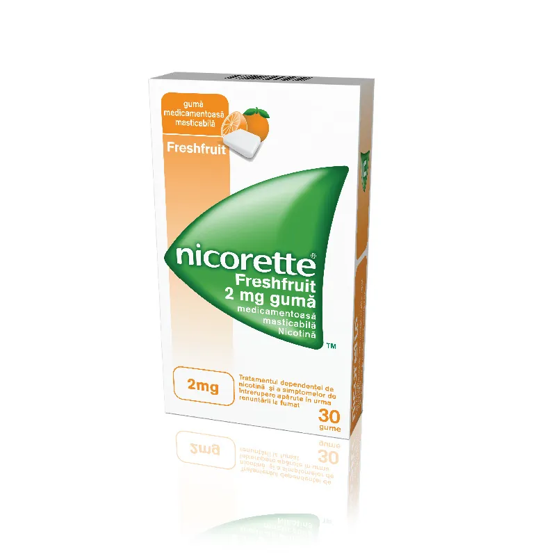 Nicorette FreshFruit 2mg x 30 gume medicinale