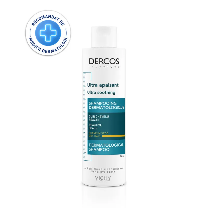 VICHY DERCOS SAMPON ULTRACALMANT PENTRU SCALP SENSIBIL USCAT 200ML