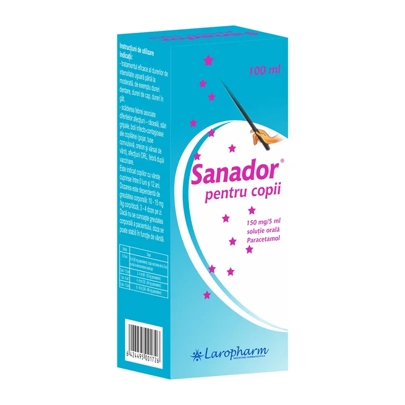 Sanador copii 150mg/5ml sol.or x100ml