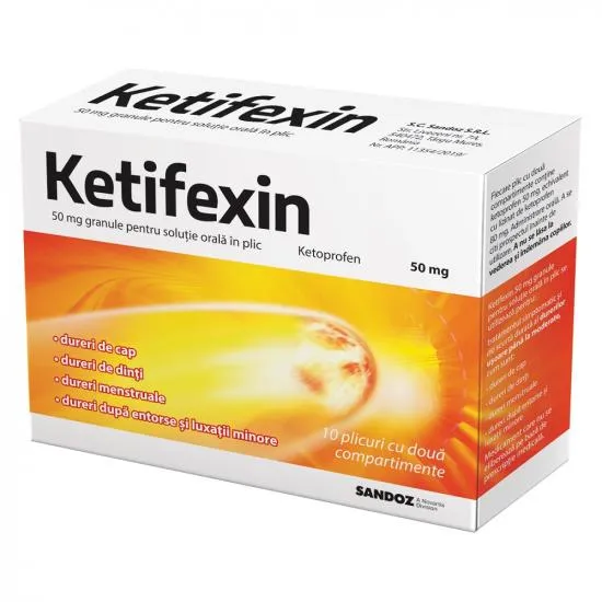 Ketifexin 50mg granule solutie orala x 10 plicuri