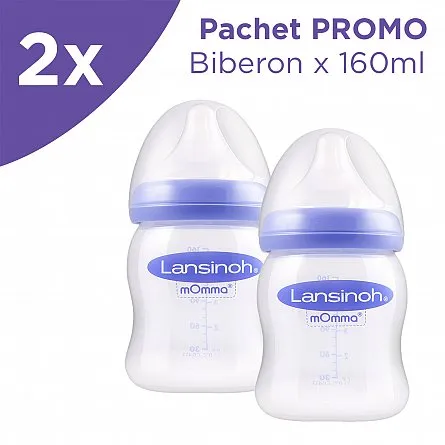 LANSINOH Biberon x 160ml x 2buc