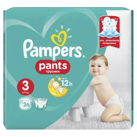 PAMPERS 3 Pants (6-11kg) x 26buc