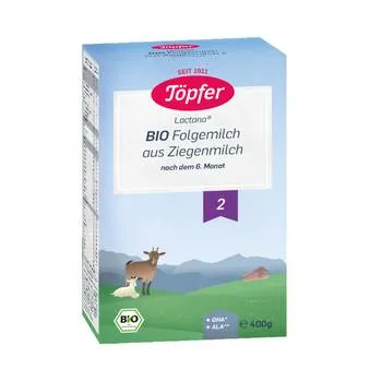 Lapte praf de capra Bio formula 2, 400g, Topfer