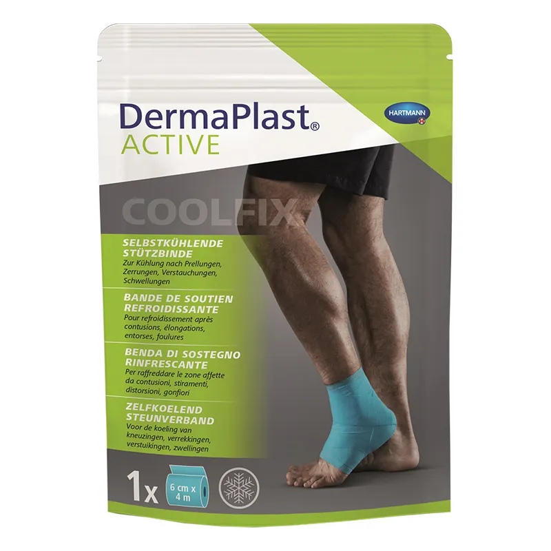 HARTMANN Dermaplast Coolfix Fasa elastica, cu efect de racire 6cm x 4m, 1 bucata