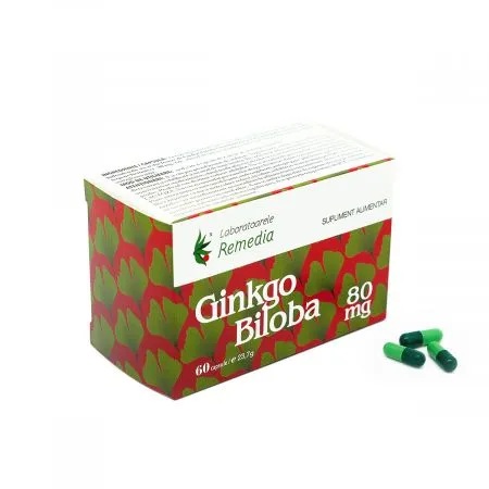 Ginkgo Biloba 80mg, 60 capsule, Remedia