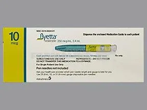 BYETTA 10Ág/doza X 1 SOL. INJ. IN STILOU INJECTOR P 10Ág/doza ASTRAZENECA AB