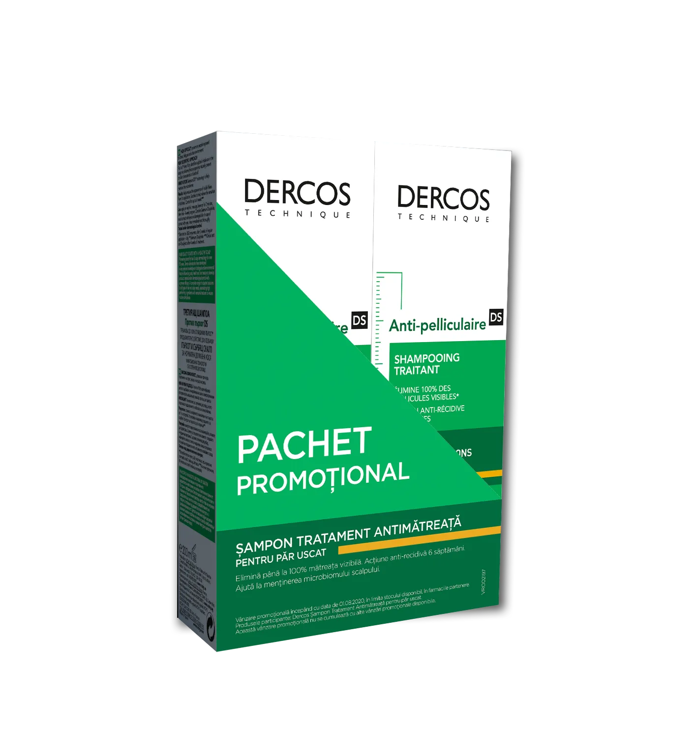 VICHY Dercos Bipack Sampon antimatreata par uscat 2x200ml