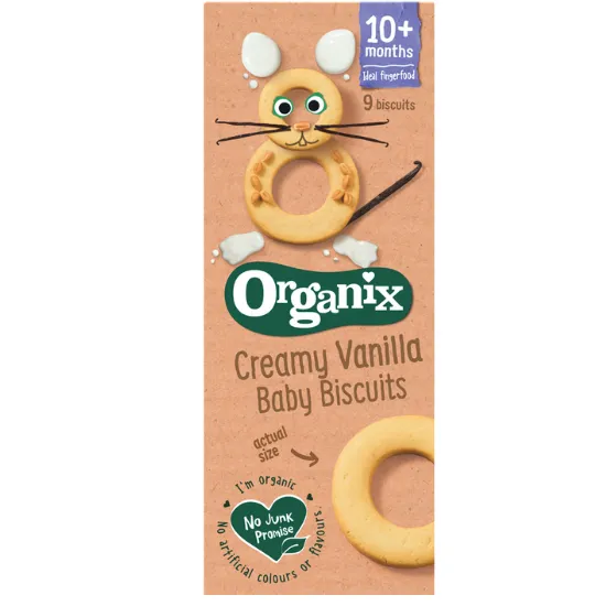 Organix Biscuiti lapte si vanilie +10luni x 54g