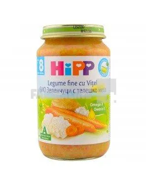 Hipp Piure din legume fine si orez cu carne de vitel 8+ luni 220g