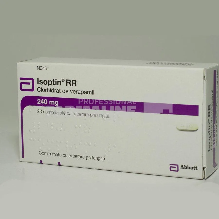 ISOPTIN RR 240 mg X 20 COMPR. ELIB. PREL. 240mg MYLAN HEALTHCARE GMB - ABBOTT