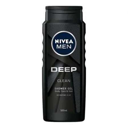 Gel de dus pentru barbati Deep Black, 500 ml, Nivea