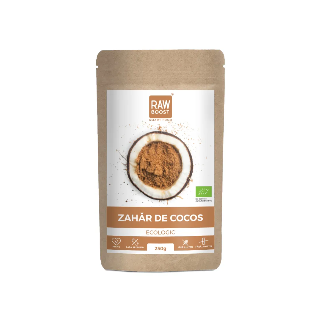 Zahar de cocos ecologic, 250 g, RawBoost