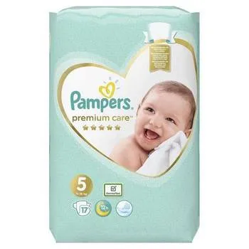 Scutece pentru copii Premium Care, Marimea5, 11-16kg, 17bucati, Pampers