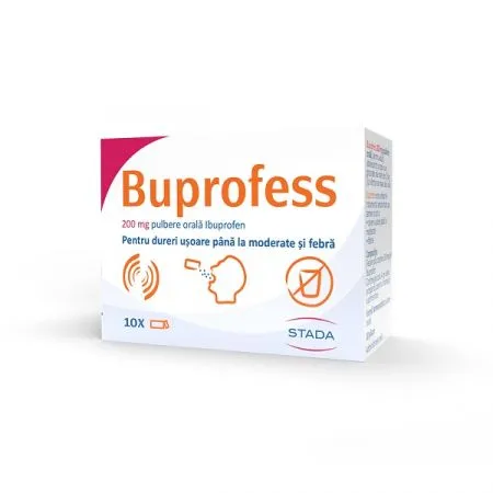 Buprofess, 200 mg, 10 plicuri, Stada