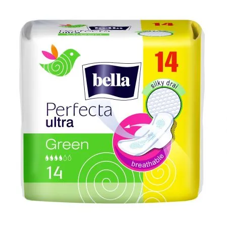 Absorbante Perfecta Ultra Green, 14 bucati, Bella