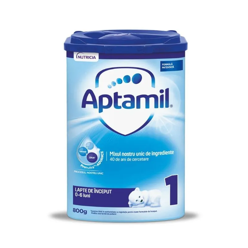 Aptamil 1 lapte praf, incepand de la nastere, 800 g, Nutricia