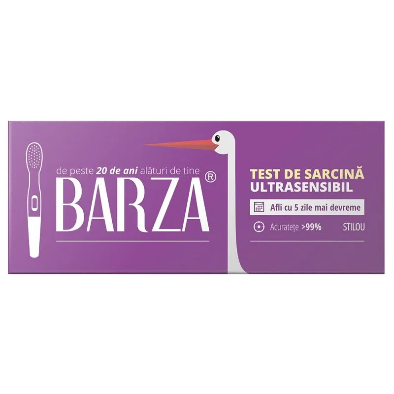 Test de sarcina stilou ultrasensibil Barza, 1 bucata, Biotech Atlantic USA
