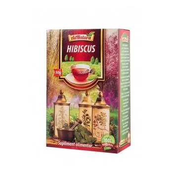 Ceai de hibiscus flori, 50g, AdNatura