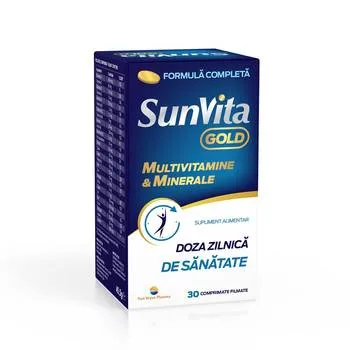 Multivitamine si minerale SunVita Gold, 30 comprimate, Sun Wave Pharma