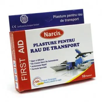 Plasturi pentru rau de miscare, 10 bucati, Narcis