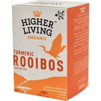 Ceai de rooibos cu turmeric Bio, 20 plicuri, Higher Living