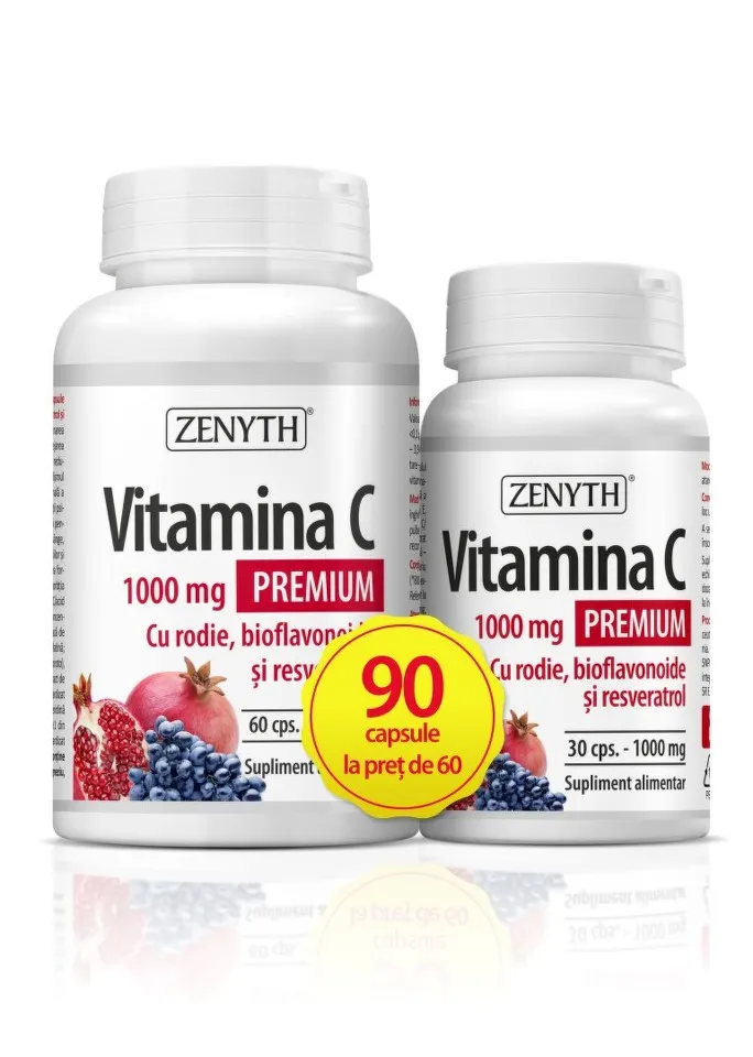 VITAMINA C 1000MG RODIE 60 CAPSULE + 30 CAPSULE CADOU ZENYTH