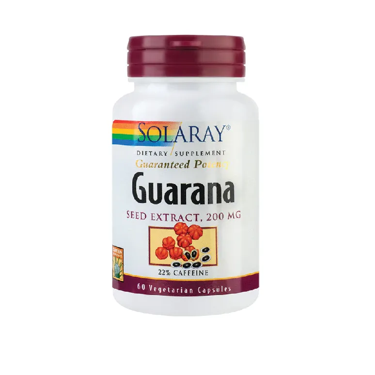 SECOM Guarana 200 mg, 60 capsule , Solaray