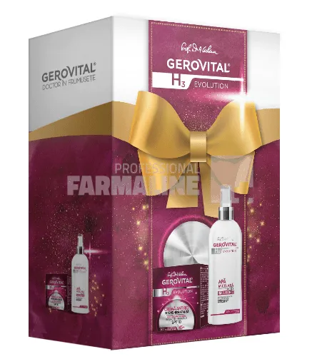Gerovital H3 Evolution Apa micelara cu acid hialuronic 150 ml + Crema antirid SPF10 45+ 50 ml