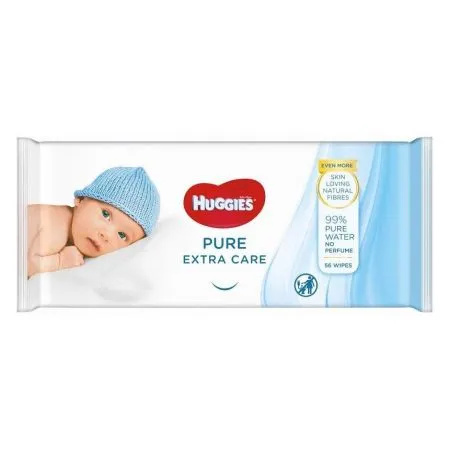 Servetele umede Pure Extra Care, 56 bucati, Huggies