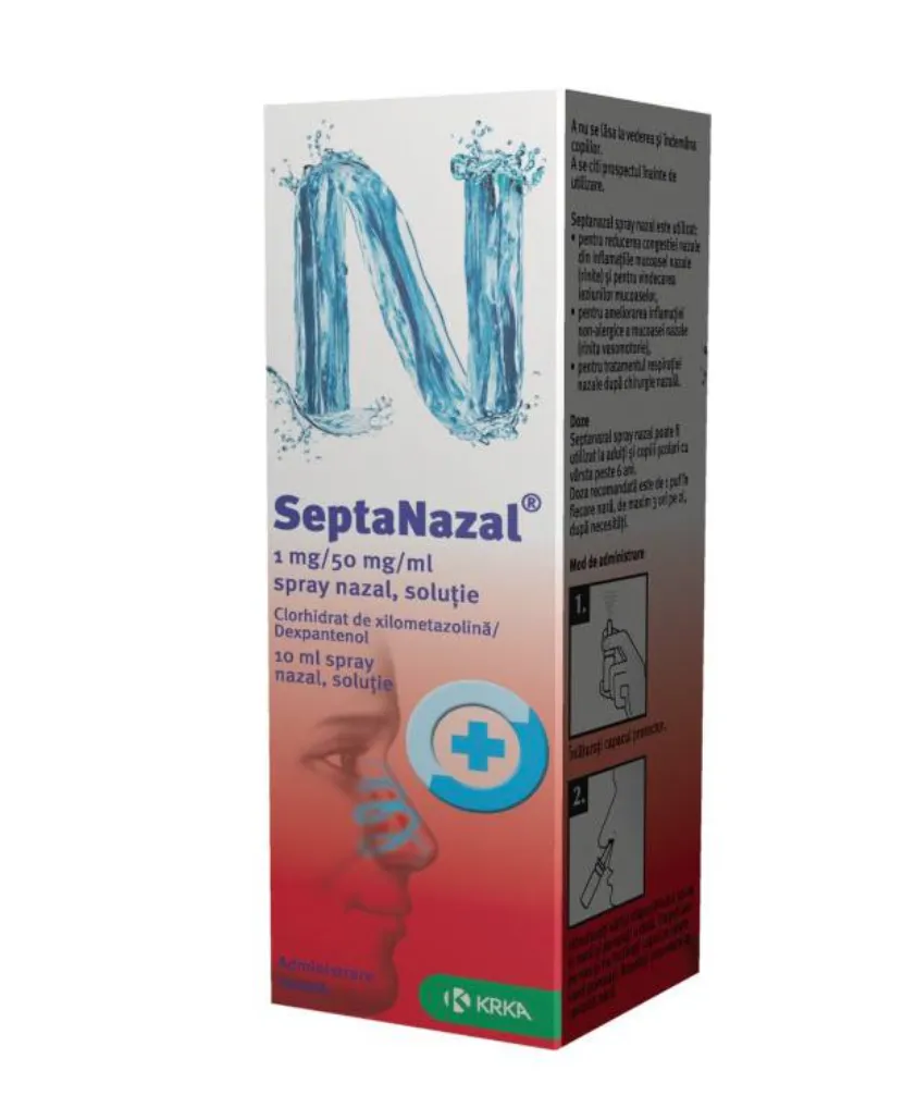 SeptaNazal Spray nazal 1mg/50mg, 10 ml, KRKA