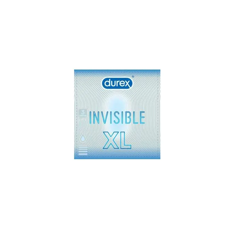 DUREX PREZERVATIVE INVISIBLE XL 3 BUCATI