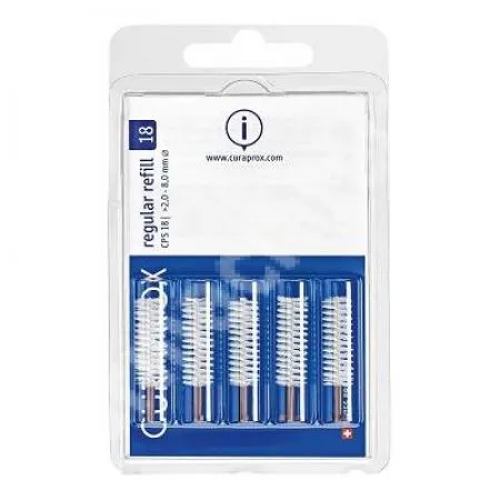 Periuta interdentara Regular Refill CPS 18 > 2.0 - 8.0 mm, 5 bucati, Curaprox