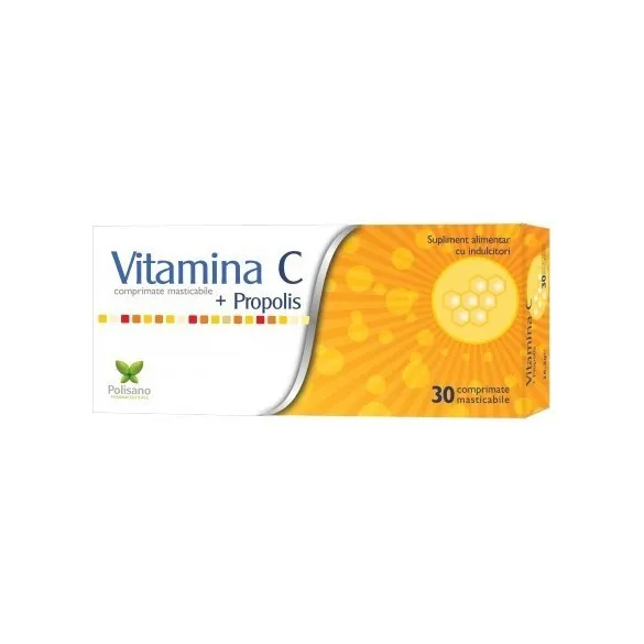 POLISANO VITAMINA C + PROPOLIS 30 COMPRIMATE MASTICABILE