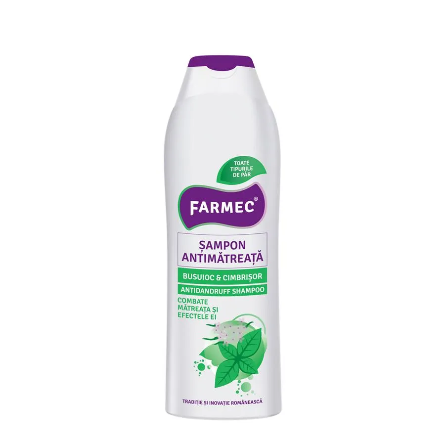 Sampon antimatreata cu busuioc si cimbrisor, 400 ml, Farmec 551